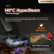 Tineco Floor ONE S9 Artist Steam Cordless Wet Dry Vacuum Cleaner, Up to 75 Min for Multi-Level Messes,Steam cleaning powerful stain removal