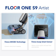 Tineco Floor ONE S9 Artist Cordless Wet Dry Vacuum Cleaner, Up to 50 Min for Multi-Level Messes,Cleaning powerful stain removal